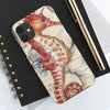 Seahorse Red Vintage Map Case Mate Tough Phone Cases