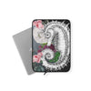 Seahorse Roses Grey Ink Laptop Sleeve