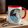 Seahorse Whimsical Bat Ink Art Accent Coffee Mug 11Oz