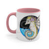 Seahorse Whimsical Bat Ink Art Accent Coffee Mug 11Oz