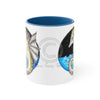 Seahorse Whimsical Bat Ink Art Accent Coffee Mug 11Oz