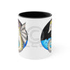 Seahorse Whimsical Bat Ink Art Accent Coffee Mug 11Oz Black /