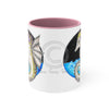 Seahorse Whimsical Bat Ink Art Accent Coffee Mug 11Oz Pink /