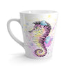 Seahorse Zebra Purple Splash White Latte Mug Mug