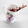 Seahorse Zebra Purple Splash White Latte Mug Mug