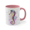 Seahorse Zebra Watercolor Splash Ink Art Accent Coffee Mug 11Oz