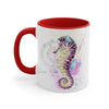 Seahorse Zebra Watercolor Splash Ink Art Accent Coffee Mug 11Oz