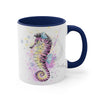 Seahorse Zebra Watercolor Splash Ink Art Accent Coffee Mug 11Oz