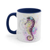 Seahorse Zebra Watercolor Splash Ink Art Accent Coffee Mug 11Oz