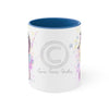 Seahorse Zebra Watercolor Splash Ink Art Accent Coffee Mug 11Oz Blue /