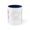 Seahorse Zebra Watercolor Splash Ink Art Accent Coffee Mug 11Oz Navy /