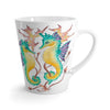 Seahorses In Kelp Watercolor White Latte Mug Mug