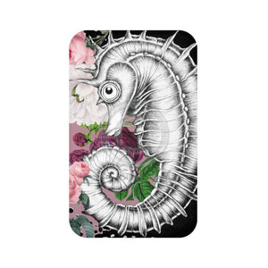 Seahorses Ink Roses Dusty Pink Bath Mat Large 34X21 Home Decor
