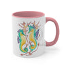 Seahorses Kelp Watercolor On White Art Accent Coffee Mug 11Oz