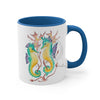 Seahorses Kelp Watercolor On White Art Accent Coffee Mug 11Oz