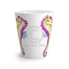 Seahorses Love Pink Watercolor White Latte Mug Mug