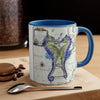 Seahorses Love Purple Vintage Map Nautical Accent Coffee Mug 11Oz