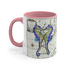 Seahorses Love Purple Vintage Map Nautical Accent Coffee Mug 11Oz