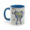 Seahorses Love Purple Vintage Map Nautical Accent Coffee Mug 11Oz