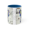 Seahorses Love Purple Vintage Map Nautical Accent Coffee Mug 11Oz Blue /