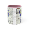 Seahorses Love Purple Vintage Map Nautical Accent Coffee Mug 11Oz Pink /