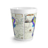 Seahorses Love Watercolor Vintage Map Art White Latte Mug Mug