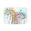 Seahorses Orange Magenta Splash Ink Bath Mat Small 24X17 Home Decor