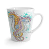 Seahorses Orange Magenta Splash White Ii Ink Latte Mug