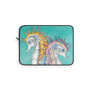 Seahorses Orange Magenta Teal Ii Ink Laptop Sleeve 15