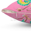 Seahorses Pink Watercolor Art Square Pillow Home Decor
