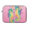 Seahorses Pink Watercolor Ink Art Laptop Sleeve 13