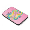 Seahorses Pink Watercolor Ink Art Laptop Sleeve