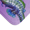 Seahorses Purple Bubbles Art Bath Mat Home Decor