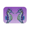 Seahorses Purple Bubbles Art Bath Mat Small 24X17 Home Decor