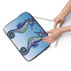 Seahorses Watercolor Blue Laptop Sleeve