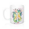 Seahorses Watercolor Ink Art Mug 11Oz