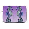Seahorses Watercolor Purple Laptop Sleeve 13