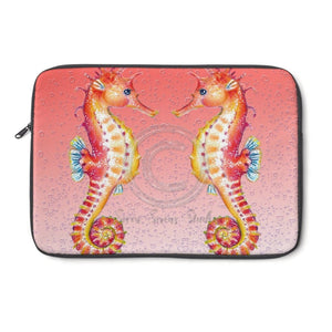 Seahorses Watercolor Red Laptop Sleeve 13