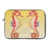 Seahorses Watercolor Yellow Laptop Sleeve 13