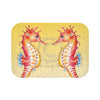 Seahorses Yellow Bubbles Art Bath Mat Small 24X17 Home Decor
