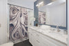 Sepia Dancing Octopus Watercolor Art Shower Curtains Home Decor