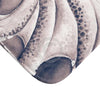 Sepia Dancing Octopus Watercolor Ink Bath Mat Home Decor