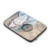 Shark Watercolor & Compass Art Laptop Sleeve