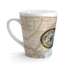 Shark Watercolor & Compass Art White Latte Mug Mug