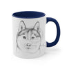 She Husky Dog On White Art Accent Coffee Mug 11Oz