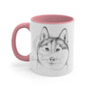She Husky Dog On White Art Accent Coffee Mug 11Oz
