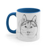 She Husky Dog On White Art Accent Coffee Mug 11Oz