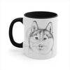She Husky Dog On White Art Accent Coffee Mug 11Oz Black /