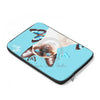 Siamese Cat Butterflies Watercolor Blue Laptop Sleeve