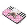 Siamese Cat Polka Dot Watercolor Pink Laptop Sleeve